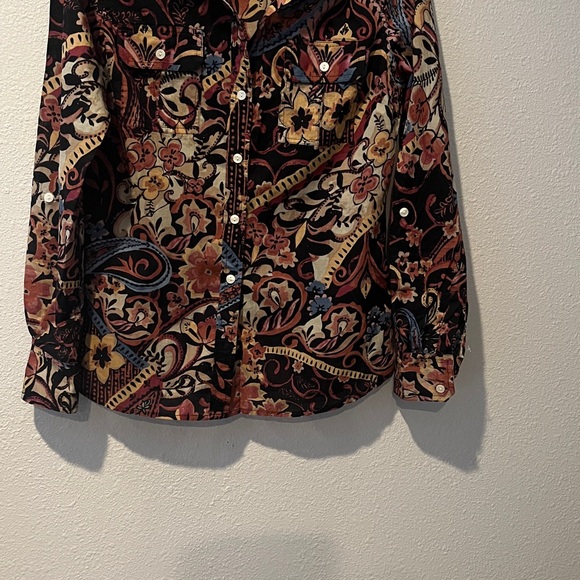 Lucky Brand Multicolor Boho Shirt,roll- up tab sleeves, 
Floral Print
SZ M - Picture 5 of 9